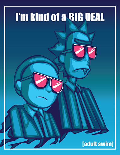 School Ad Project [adult swim ] - Rick and Morty advertisement branding design graphic design illustration illustrator logo poster rick and morty stylized vector