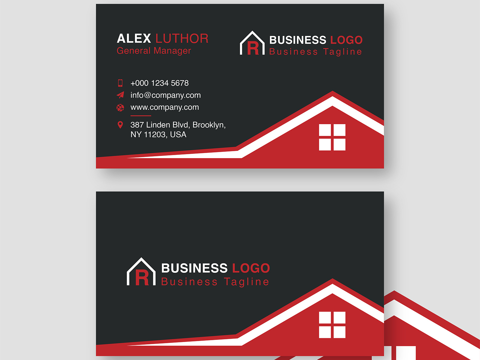 Real Estate Business Card Design by MD ABU BAKAR on Dribbble