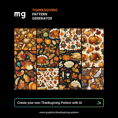 Thanksgiving Pattern Generator ai christmas generative generator illustration moregraphics pattern thanksgiving