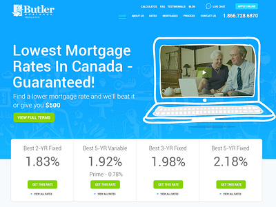 Butler Mortgage branding logo ui