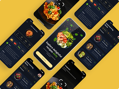 CookWell - Food App Concept 🥗 app cook delivery food graphic design mobile restaurant ui ux