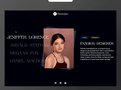 Horizontal Tab with Webflow Interaction animation flowmania motion graphics ridoy rock team ui user interface ux web web design webflow