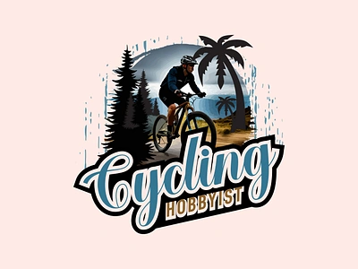 Cycling Hobbyist logo illustration vintage design for t-shirt. abstract logo badge logo business logo company logo custom design cycling hobbyist logo cycling logo logo branding logo illustration nature logo retro logo retro type logo t shirt logo tshirt vintage logo vintage tshirt logo