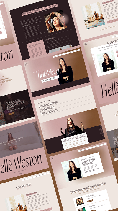 Helle Weston Website Design page layout squarespace squarespace website website design website layout