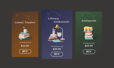 Pricing - Daily UI 030 app books dailyui030 figma mobile pricing ui uix101 ux web