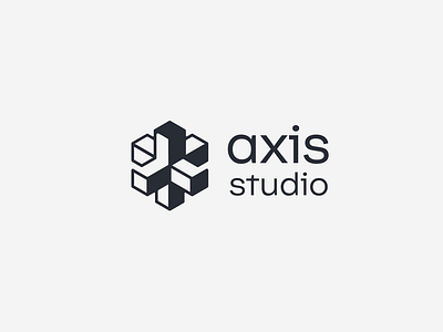 axis studio - logotype 3d 3d logotype branding design design studio graphic design illustration logo logomarks logos logotype marks