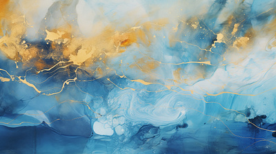Blue and gold Pastel Ink Textures abstract acrylic alcohol ink alcohol ink texture artistic background blue colorful creative design exquisite fluid painting golden illustration ink modern pastel texture wallpaper watercolor