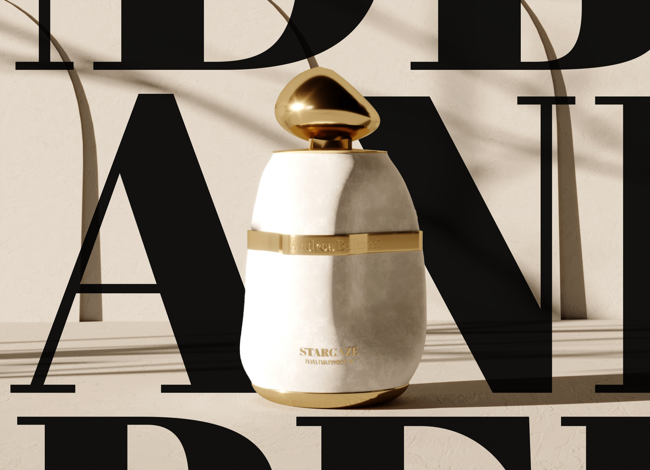 Andera Belluchi Perfume Bottle 3d bottle branding design illustration packaging perfume product render