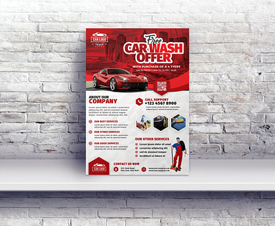 Car Wash Poster Design branding business flyer car wash flyer cbd packaging design graphic design labeldesign logo packaging poster design promotion poster