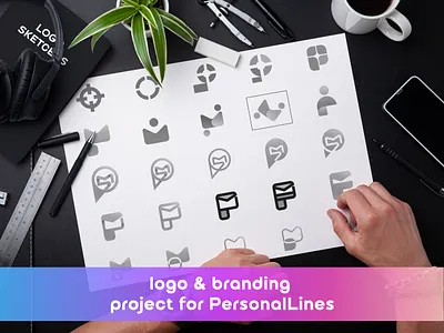 Branding sketches, Logo and identity design brand identity branding brandmark design gradient icon identity letter letter p logo logo design logo designer logotype mark marketing agency logo modern logo monogram sketch logo symbol typography