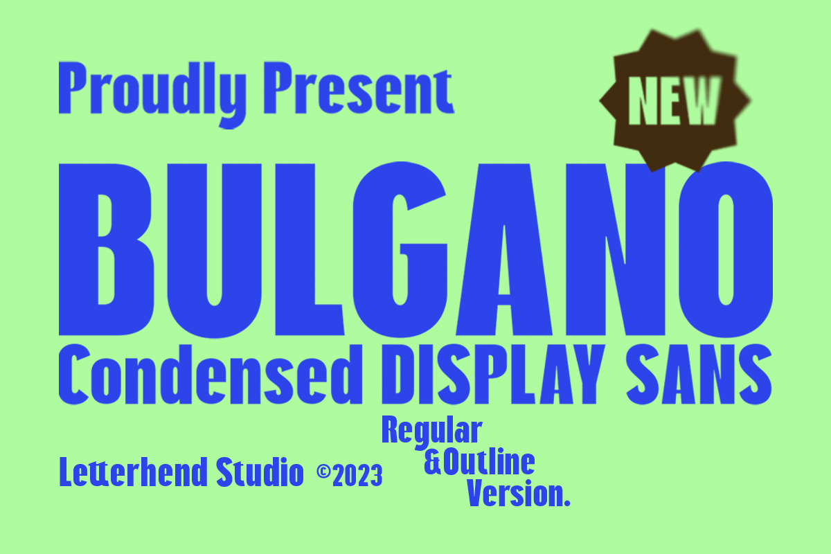 Bulgano - Condensed Display Font freebies typography