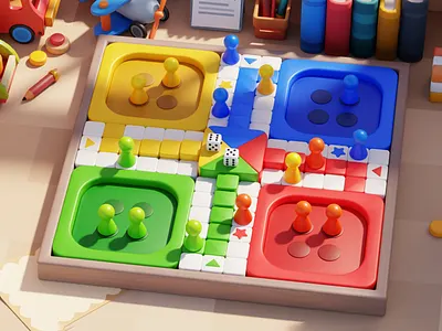 Ludo Game 3d 3dillustration blender boardgames game gameart gamedev ludo