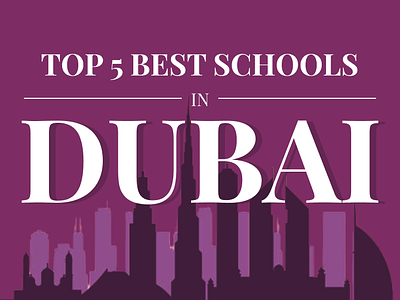 Portrait Infographic for top 5 schools in Dubai blue design dubai graphic design infographic infographic design pink purple schools teal top 5 schools top 5 schools inn dubai