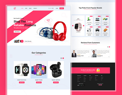 E-Commerce Landing Page Design adobe xd figma design figma expert graphic design graphiczahangir hero seciton hero section design landing page landing page design prototype responsive design ui ui expert user interface uxui design web page website website design zahangir