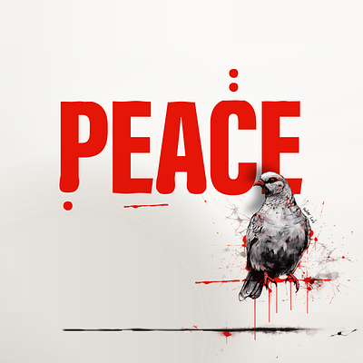 Hopeless call for peace 🇮🇱💔 animation blood graphic design hamas isis illustration israel peace pigeon red standwithisrael war
