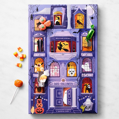 Count Down to Halloween X Decue Wu advent calendar ghosts halloween narrative packaging sweets