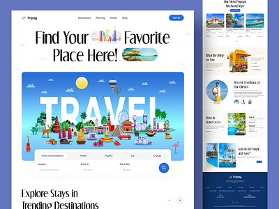 Travel Booking - Landing Page adventure airbnb artiflow booking booking.com car rental halal halal booking halal design hotel booking tour tourist travel travel booking traveler trip trip advisor world tour