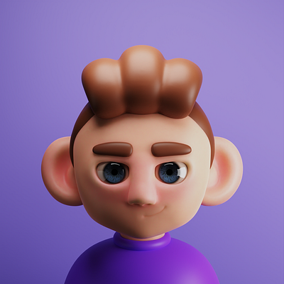 3D Cute character 3d 3d character b3d blender character character design design face graphic design illustration motion graphics