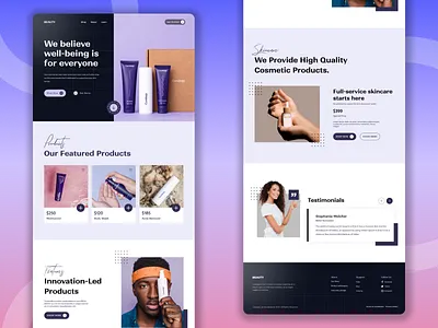 Cosmetic Website page UI design ❤️ branding cosmetic design cosmetic page cosmetic ui cosmetic website cosmetic website design cosmetic website landing page design landing page typography ui ui design ux ux design ux research web design website design