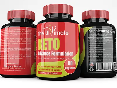 Keto Supplement Label Design bottle design branding cbd packaging design graphic design illustration labeldesign logo packaging product label design supplement label design ui
