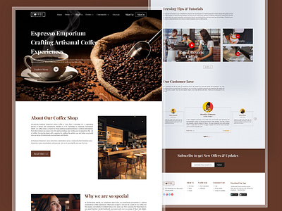 Coffee Shope Landing Page Design coffee lading page coffee shop coffee shop lading page expert designer figma graphic design graphiczahangir hero section landing page landing page design ui expert web design web page web site web site design zahangir zahangir hossain