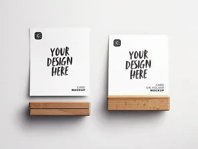 Card with Card Holder Mockup remember