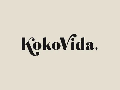 Digital Logo Design for Koko Vida branding graphic design logo logo design retro retro design typography