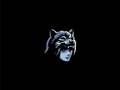 Wolf Shaman logo shaman woman