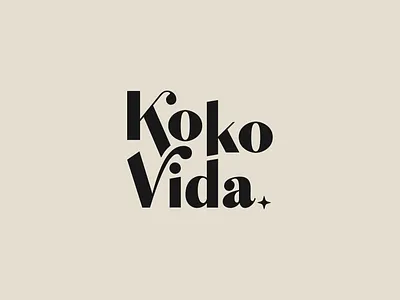 Stacked Logo Design for Koko Vida branding graphic design logo logo design retro typography