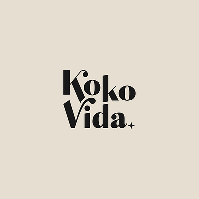 Stacked Logo Design for Koko Vida branding graphic design logo logo design retro typography