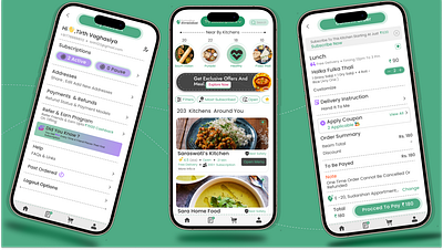TRIFFING - tiffin service at home app app design design food food app mobile app modern prototyping typography ui ux