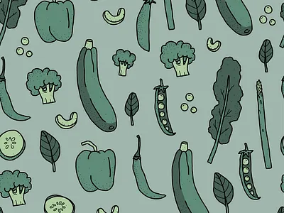 Vegetable Illustration Repeat Pattern Design graphic design illustrated pattern illustration illustrator pattern design repeat pattern vegetable drawing vegetable illustration