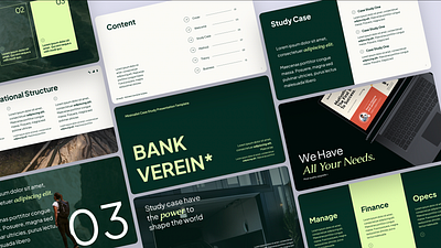 Bankverein Presentation design graphic design pitch deck presentation