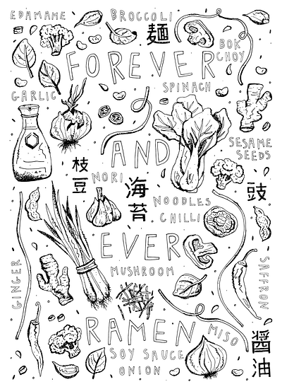 Poster Illustration Design asian vegetables design graphic design illustration poster poster design sketch