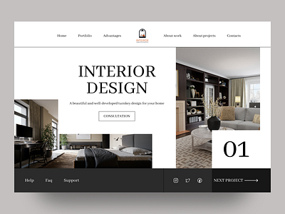 Interior designer's website concept design ui ux