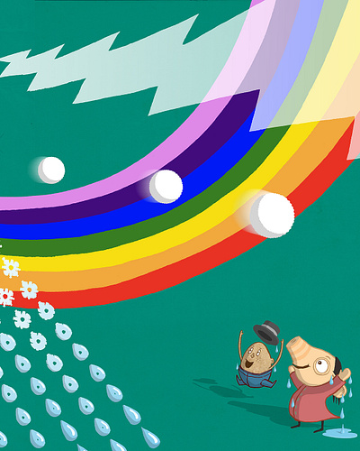 Upside down rainbows are a thing! children book illustration childrens book childrens illustration design illustration