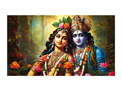 Radha Krishna ai graphic design hindu krishna lord radha radhakrisha sanatan