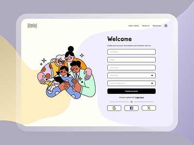 MentalMantul Sign Up Page mental health register ui ux web design