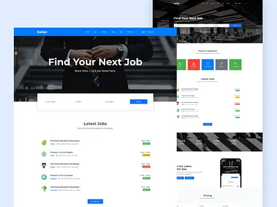 Job Board HTML Template - Keller resume template