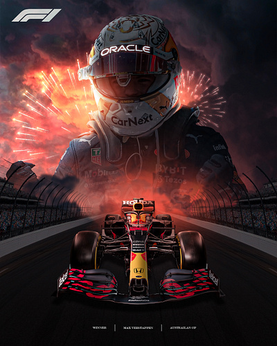 Max Verstappen F1 Poster design formula one graphic design poster