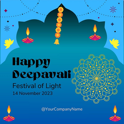 Happy Diwali branding graphic design illustration