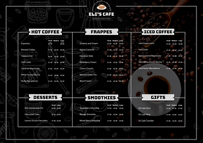 Daily UI 043 - Menu cafe menu café menu coffee daily daily 100 challenge daily ui 043 daily ui 43 dailyui dailyui043 dailyui43 design menu ui uiux ux