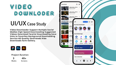 Video Downloader Ui 3d adobe photoahop animation app app design appdesign branding design figma graphic design illustration logo motion graphics ui ux vector videodownloader