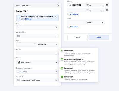 Modal window. New lead creation crm dashboard modal modalwindow service ui window