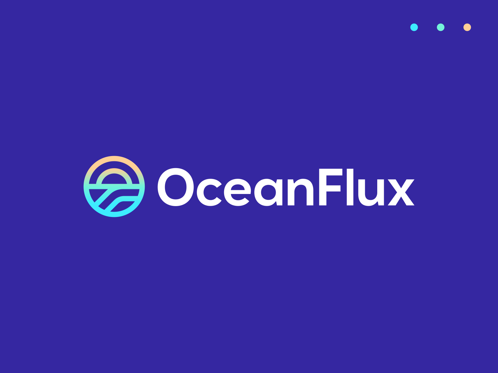 OceanFlux Logo Design - Sun, Beach, Ocean beach design geometric logo gradient logo icon logo logo design logodesign logotype modern logo nature o o logo ocean resort simple logo sun symbol travel tropical