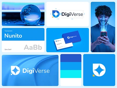 DigiVerse - Digital Integration Solutions blue blue design blue logo brand brand design brand guideline brand guidelines brand ideas brand identity branding design digital digital logo futuristic logo graphic design guidelines logo logo design minimalist logo modern logo