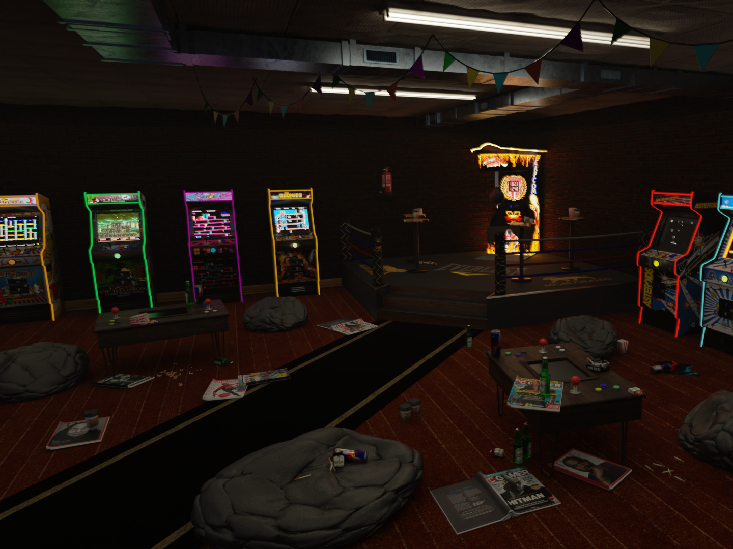 3D animation retro arcade room by Alexander Morales Fajarnés on Dribbble