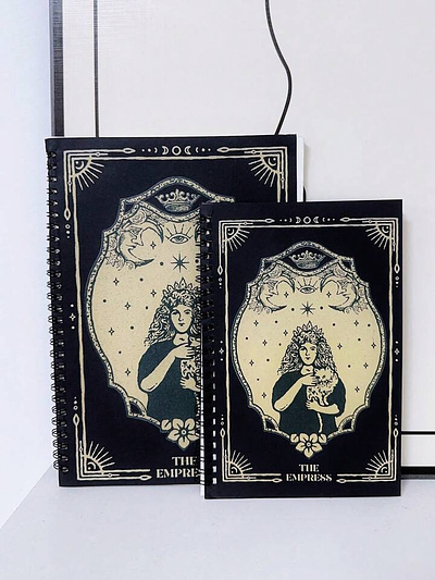 The Empress Print on Notebook artwork branding design design tarot graphic design illustration notebook product design tarot tarot design