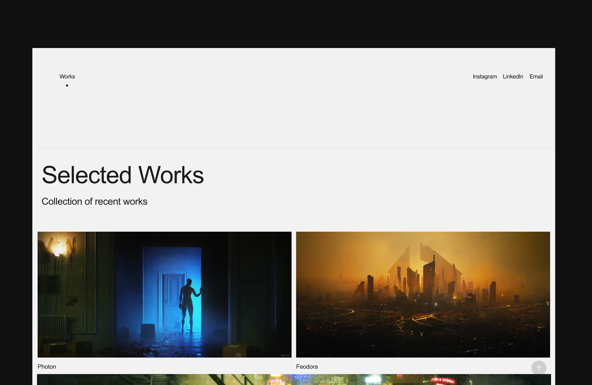 Portfolio redesign - Thomas Dubois - Slider Exploration art director concept art creative direction layout design portfolio redesign redesign portfolio slider design storytelling ui