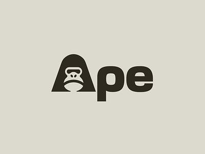 Ape Logotype animal logo ape apes brand branding clever logo gorilla gorilla logo identity illustrative logo letter a logo logotype minimalist logo monkey negative space logo simple logo smart logo strong logo typographic logo wordmark